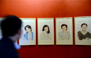 Chinese oil paintings on display in Beijing