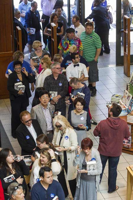 People line up for Hillary Clinton book signing