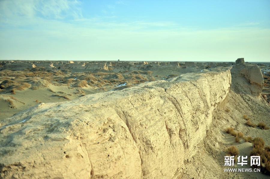 Ruins of Suoyang city in winter