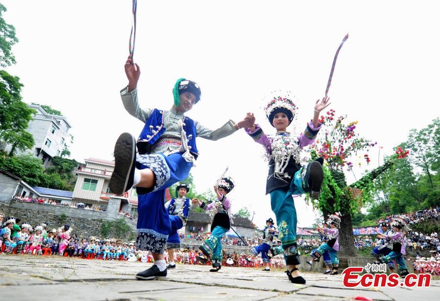 Miao ethnic group celebrates folk festival