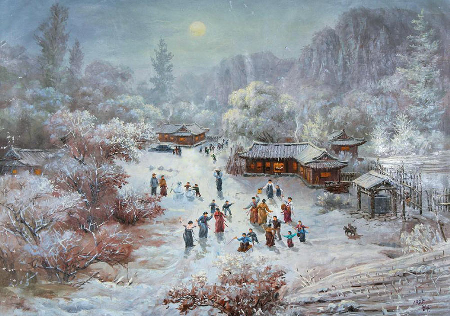 Lantern Festival in the Chinese paintings