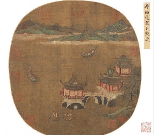 Paintings depicting the Dragon Boat Festival