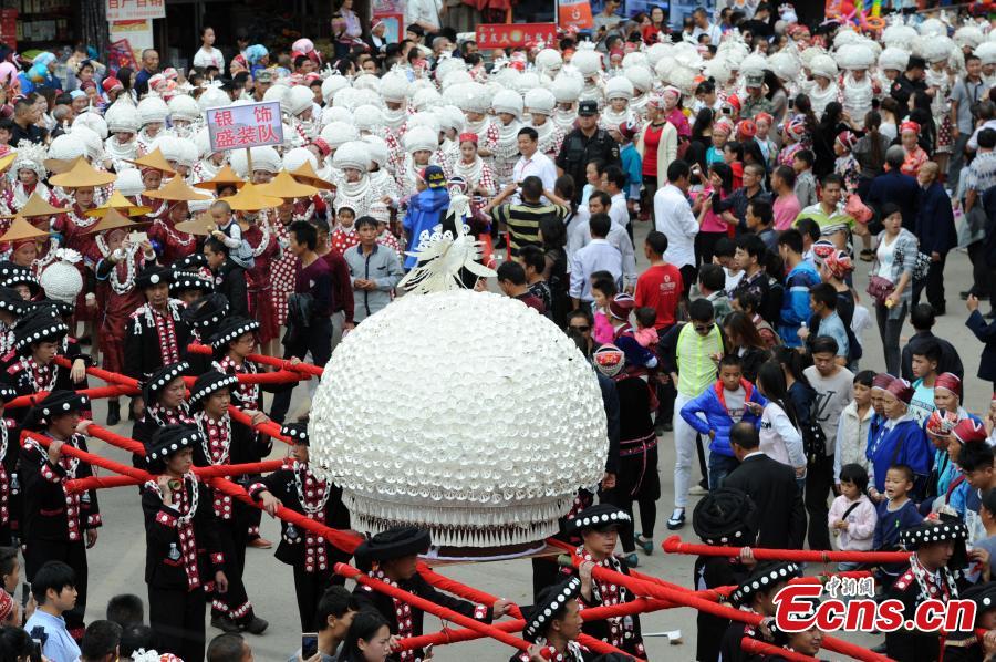 100kg silver hat for Miao folk festival