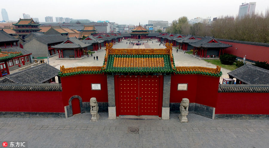 Aerial photos reveal Shenyang Imperial Palace after renovation