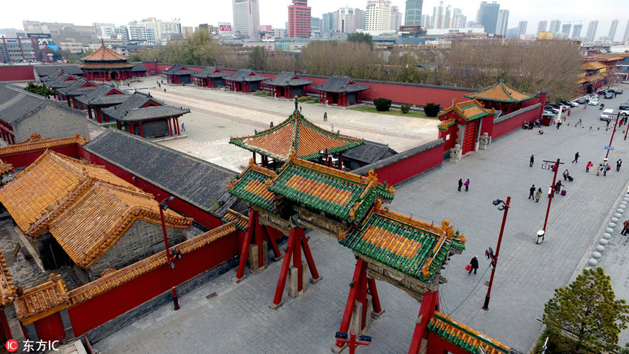 Aerial photos reveal Shenyang Imperial Palace after renovation