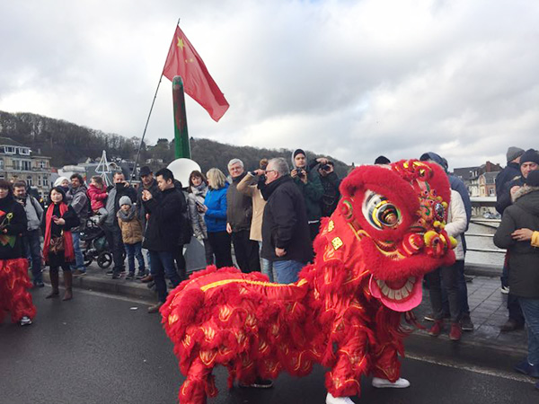 Chinese New Year celebrations in the birthplace of the saxophone