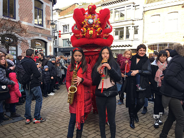 Chinese New Year celebrations in the birthplace of the saxophone