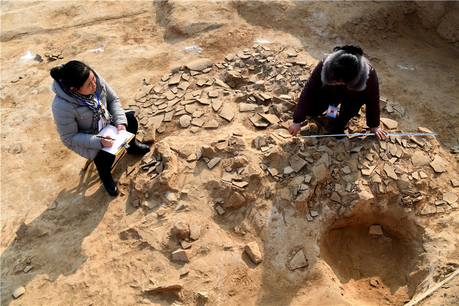 Site of ancient city of Zhenghan in C China