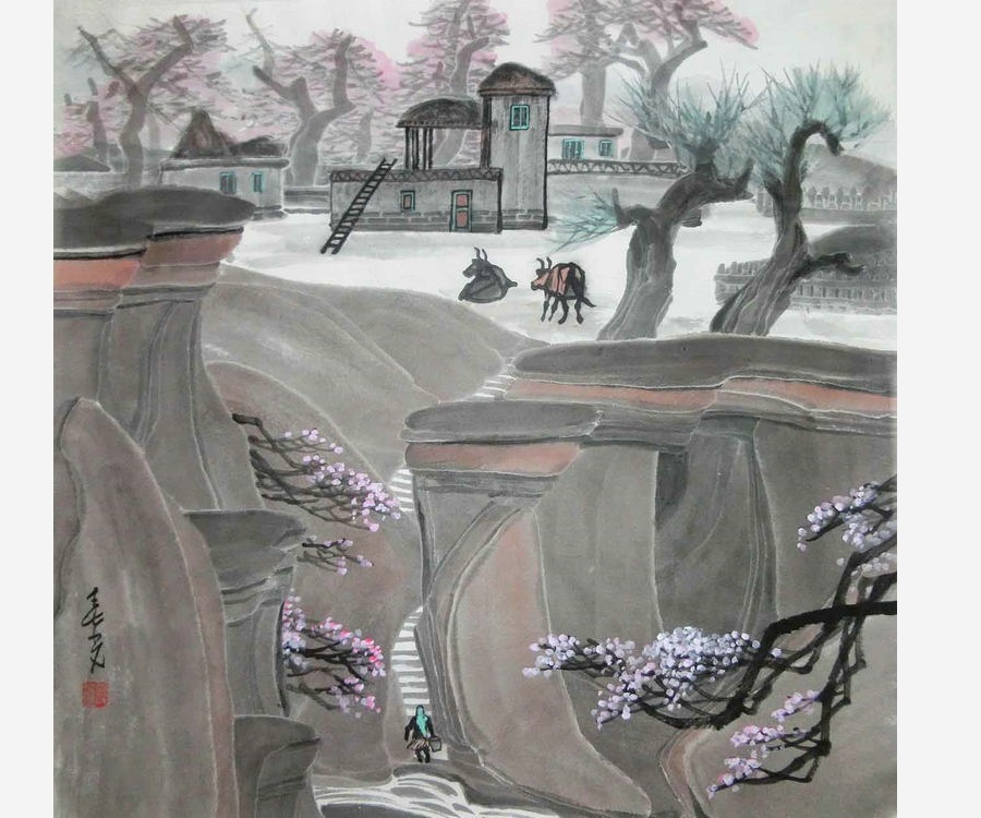 Painter captures beauty of Silk Road for 50 years