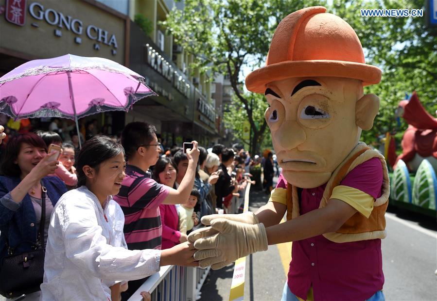 Parade of China Int'l Cartoon and Animation Festival held in E China