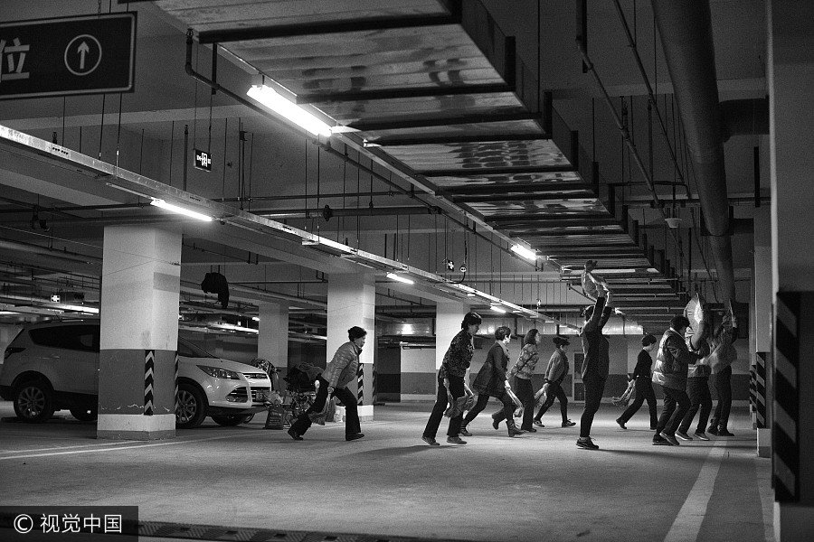 Chinese square dance captured in camera