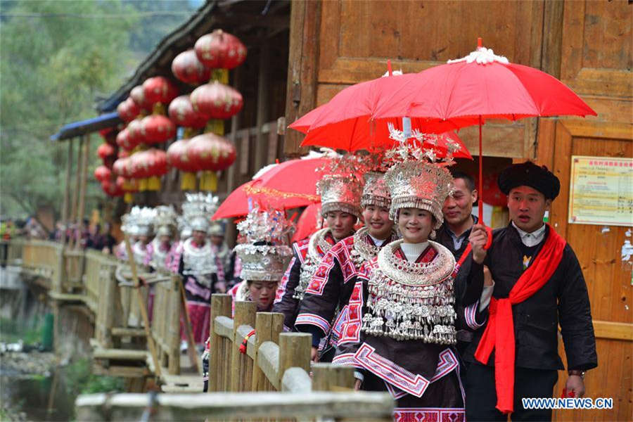 Miao people celebrates traditional New Year festival