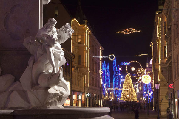 Christmas lights up Ljubljana