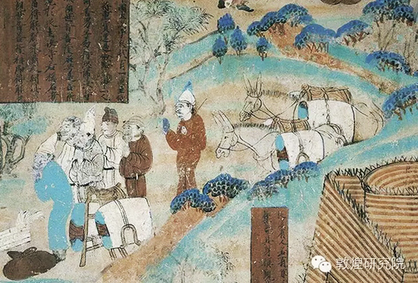 Frescos illustrate ancient workers in Dunhuang