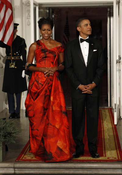 Celebs arrives for the state dinner at White House