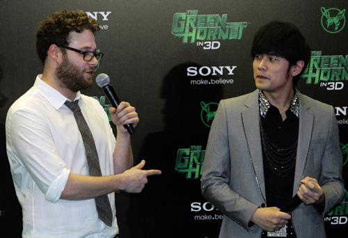 Premiere of film 'The Green Hornet' in Singapore