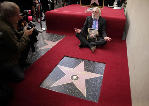 Donald Sutherland honored with a star on the Hollywood Walk of Fame