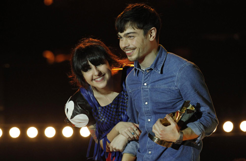 Singers perform during Victoires de la Musique French music awards