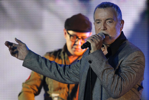 Singers perform during Victoires de la Musique French music awards