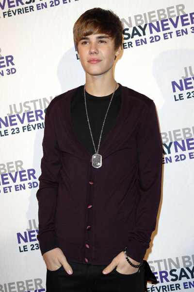 Screening of film 'Justin Bieber: Never Say Never' in Paris