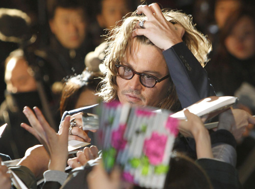 Johnny Depp promotes movie 'The Tourist' in Tokyo