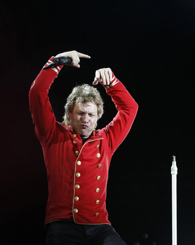 Jon Bon Jovi performs at Olympic stadium 'Lluis Companys'  in Barcelona