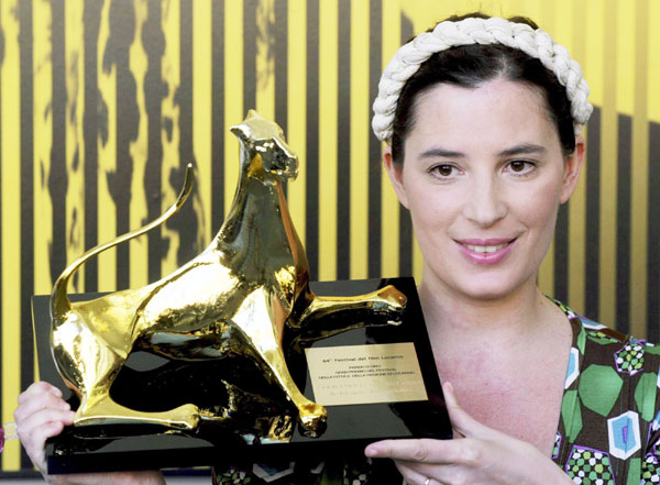 Leopard prize winners pose at 64th Locarno Film Festival