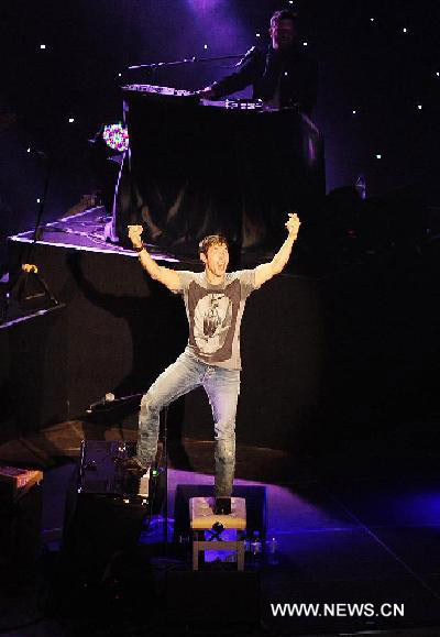 British pop singer James Blunt performs in Beijing