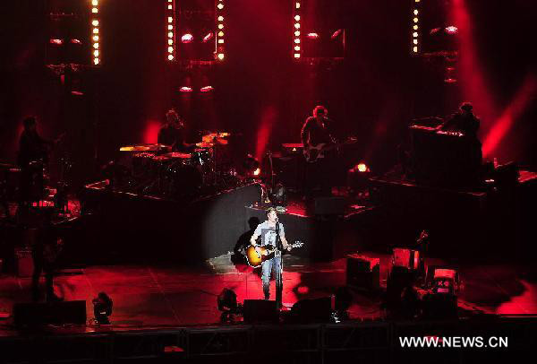 British pop singer James Blunt performs in Beijing