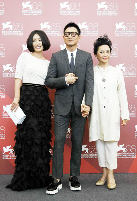 Andy Lau arrives for 'Tao Jie' red carpet in Venice