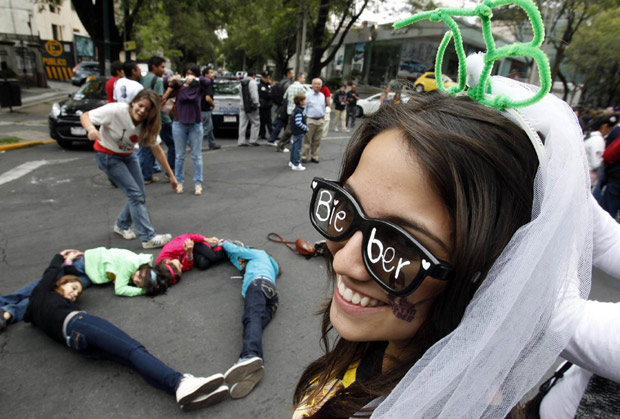 Justin Bieber performs his 'My World Tour' concert in Mexico City