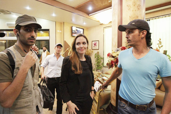 U.N. goodwill ambassador Angelina Jolie visits Libya