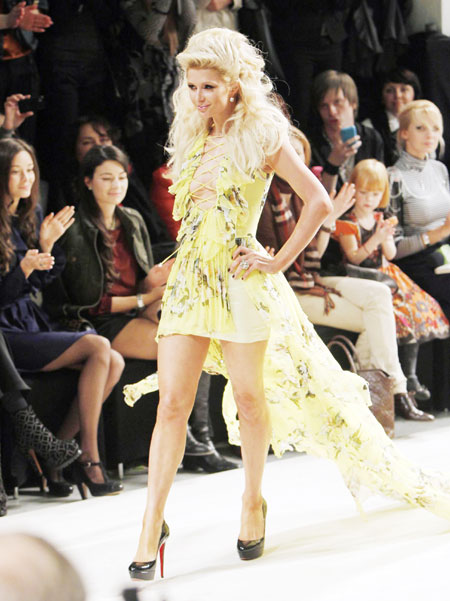 Paris Hilton walks in Ukrainian Fashion Week