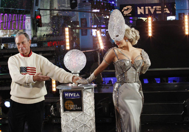 Lady Gaga performs during New Year's Eve celebrations in Times Square