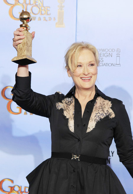 Meryl Streep gets Golden Globe award