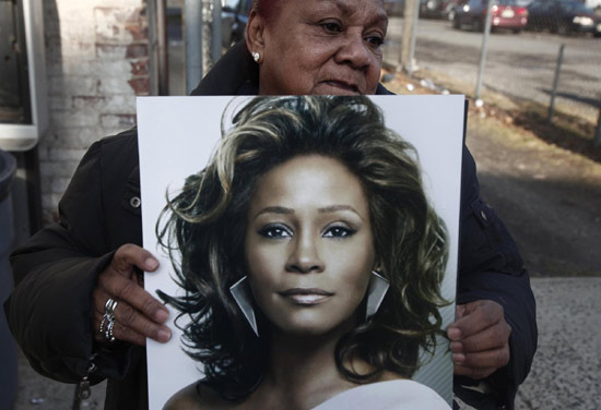 Loyal Whitney Houston fans pay tribute to fallen star
