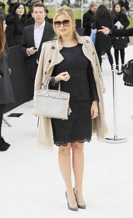 Celebrities watch Burberry show in London