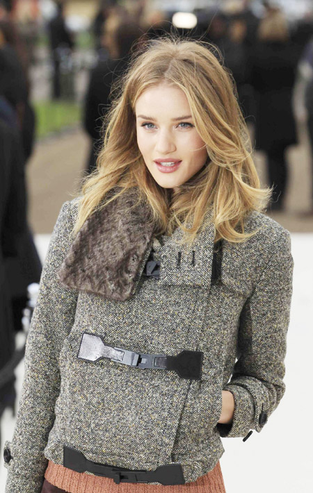 Celebrities watch Burberry show in London