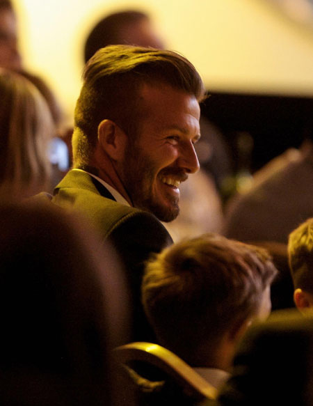 David Beckham receives award in Los Angeles