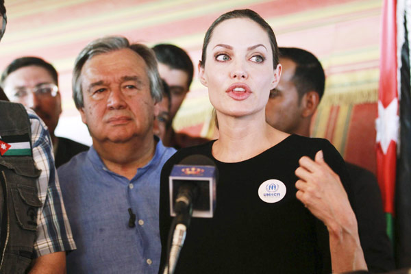 Angelina Jolie in Mafraq