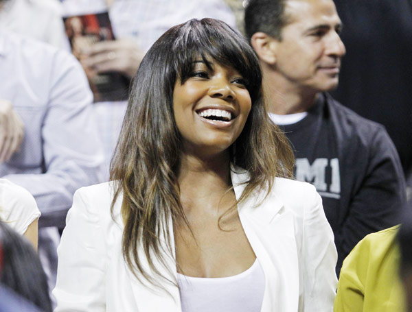 Celebrities watch NBA match