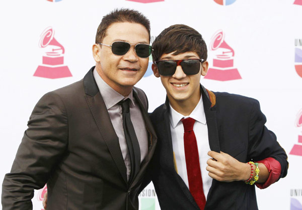 Singers arrive at Latin Grammy Awards