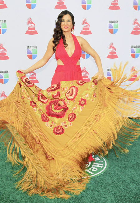 Singers arrive at Latin Grammy Awards