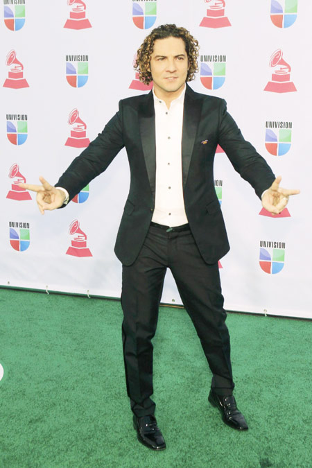 Singers arrive at Latin Grammy Awards