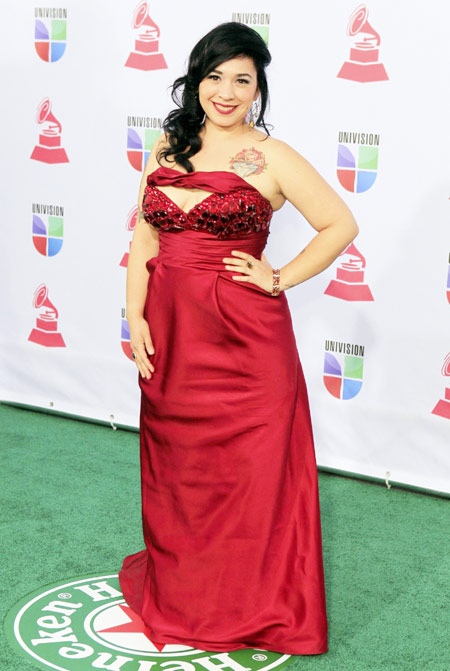 Singers arrive at Latin Grammy Awards