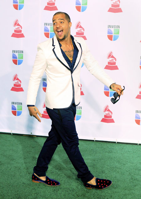 Singers arrive at Latin Grammy Awards