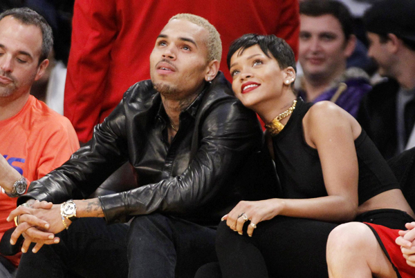 Chris Brown and Rihanna go to NBA game