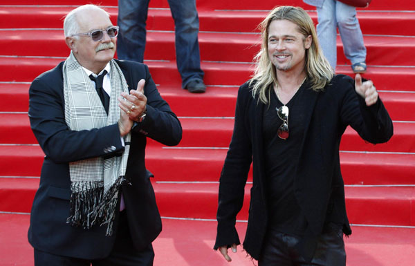 Brad Pitt attends 35th Int'l Film Festival in Moscow