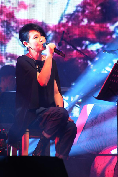 Singer Rene Liu performs in concert in Taipei