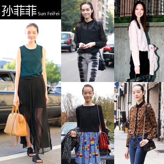 Street snaps of Chinese super models
